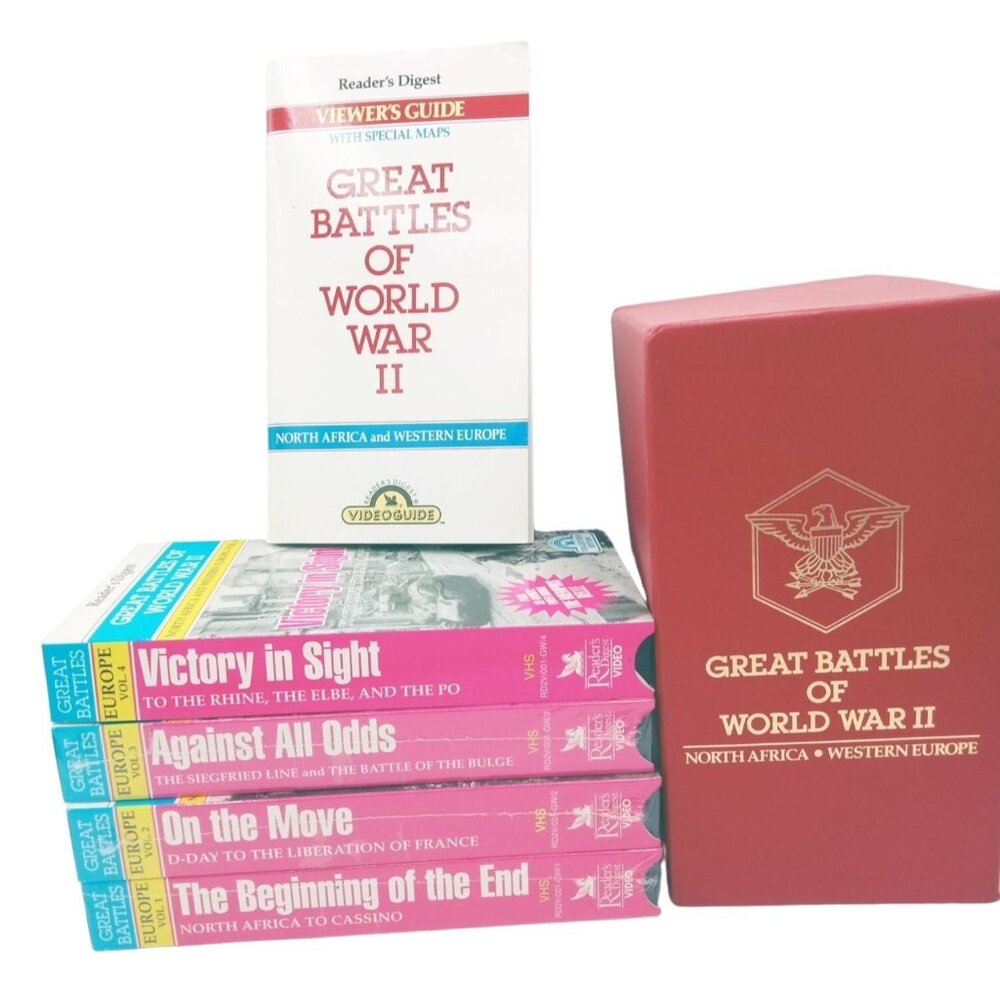 Great Battles Of World War II VHS Box Set Europe Vol 1-4 Readers Digest Video